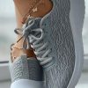 Shoes zolucky | Plain All Season Mesh Fabric Flyknit Sneakers