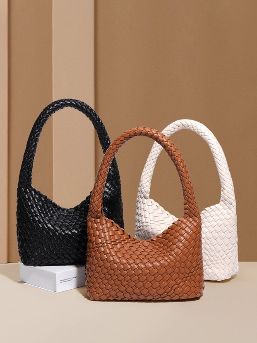 Accessories zolucky | Women Soft Weave Shoulder Bag Commuting A Set Of Two Bags