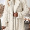 Outerwearshot zolucky | Winter Thicken Fluff/Granular Fleece Fabric Plain Casual Lapel Collar Long Sleeve Mid-Long Teddy Jacket