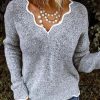 Topshot zolucky | Solid Loose Fit Women Pullover Wool Knit Sweater