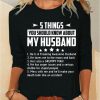 Topshot zolucky | Five Things About My Husband Cotton-Blend Statement Basics Casual Crew Neck Long Sleeve Top