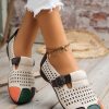 Shoes zolucky | Women Color Block Hollow Out Mary Jane Shoes