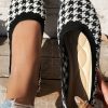 Shoes zolucky | Casual Houndstooth Breathable Mesh Fabric Shallow Shoes Black