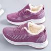 Shoes zolucky | Women Warm Lined Mesh Fabric Lace-Up Sneakers