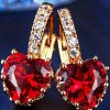 Accessories zolucky | Love Gemstone Earrings Red