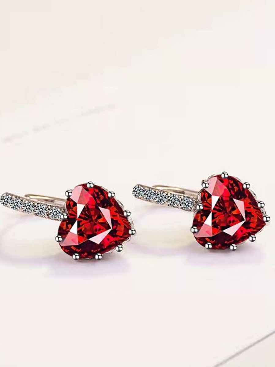 Accessories zolucky | Love Gemstone Earrings Red