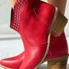 Shoes zolucky | Plain Pu Casual Autumn Chelsea Boots Red