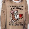 Topshot zolucky | Womens Funny Lestter Owl I'M Multitasking Casual Sweatshirt