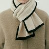 Accessories zolucky | Women Minimalist Color Block Knitted Scarf