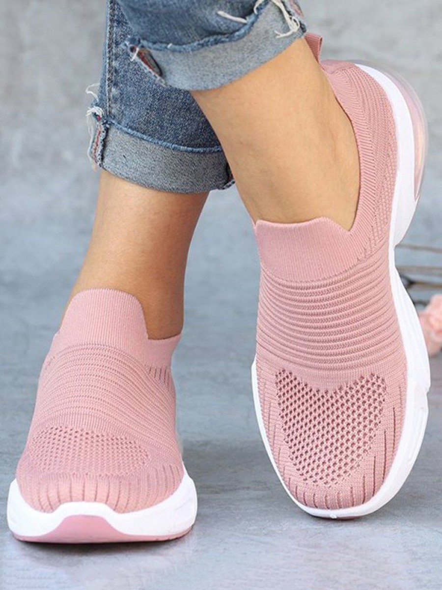 Shoes zolucky | Women Breathable Mesh Fabric Slip On Sneakers