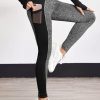 Bottoms zolucky | Tight Casual Color Block Leggings Black-Grey