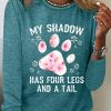 Topshot zolucky | Funny Dog My Shadow Has Four Legs And A Tail Casual Long Sleeve Shirt