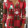 Topshot zolucky | Jersey Casual Santa Claus Tunic Top Red