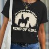 Topshot zolucky | Women'S Horse Lover Gift I'M A Dog And Horse Kind Of Girl Casual Horse T-Shirt