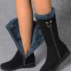 Shoes zolucky | Vintage Soft Faux Suede Warm Plush Zip-Up Boots