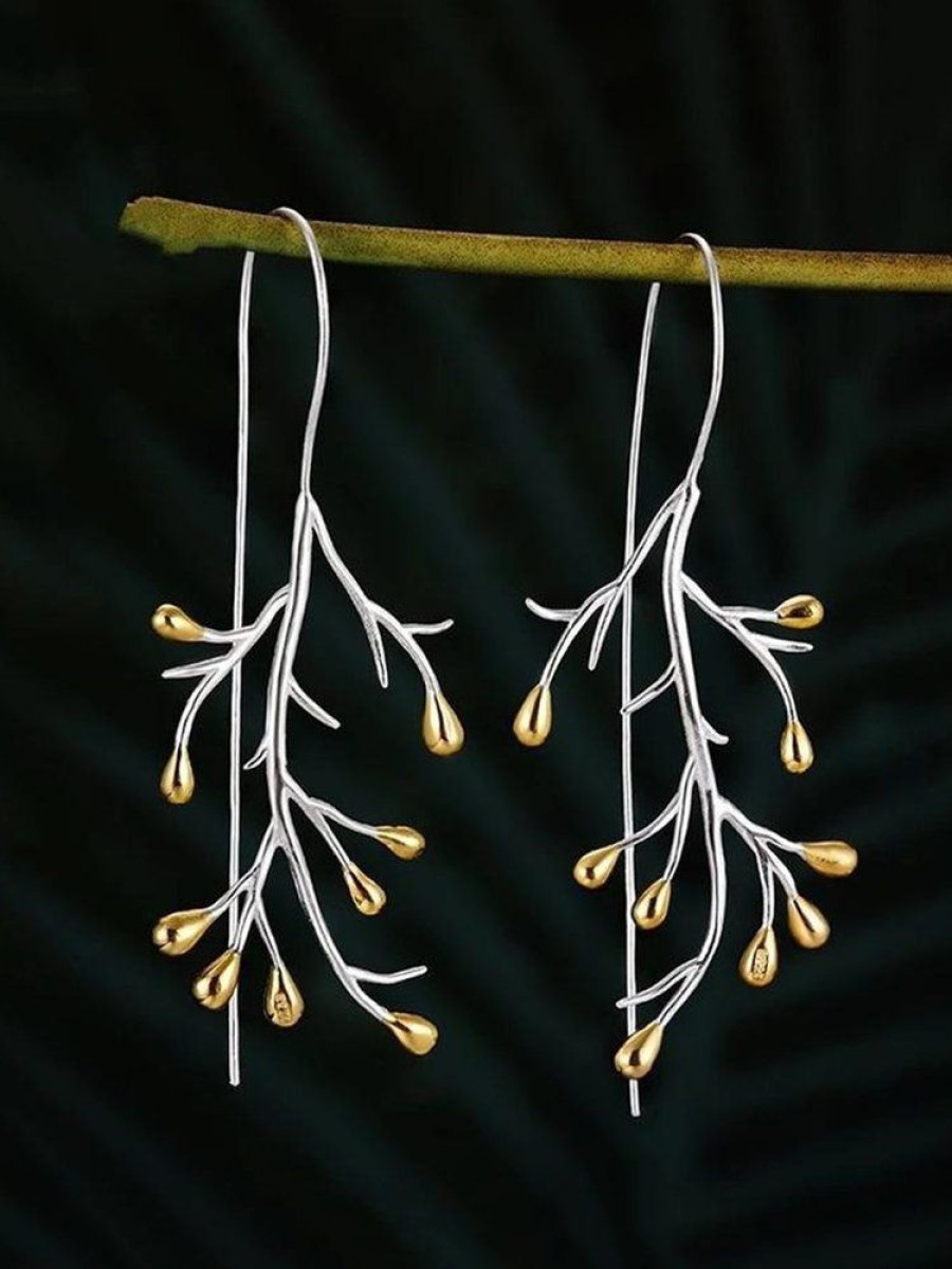 Accessories zolucky | Elegant Branch Party Vacation Daily Plants Dangle Earrings As Picture