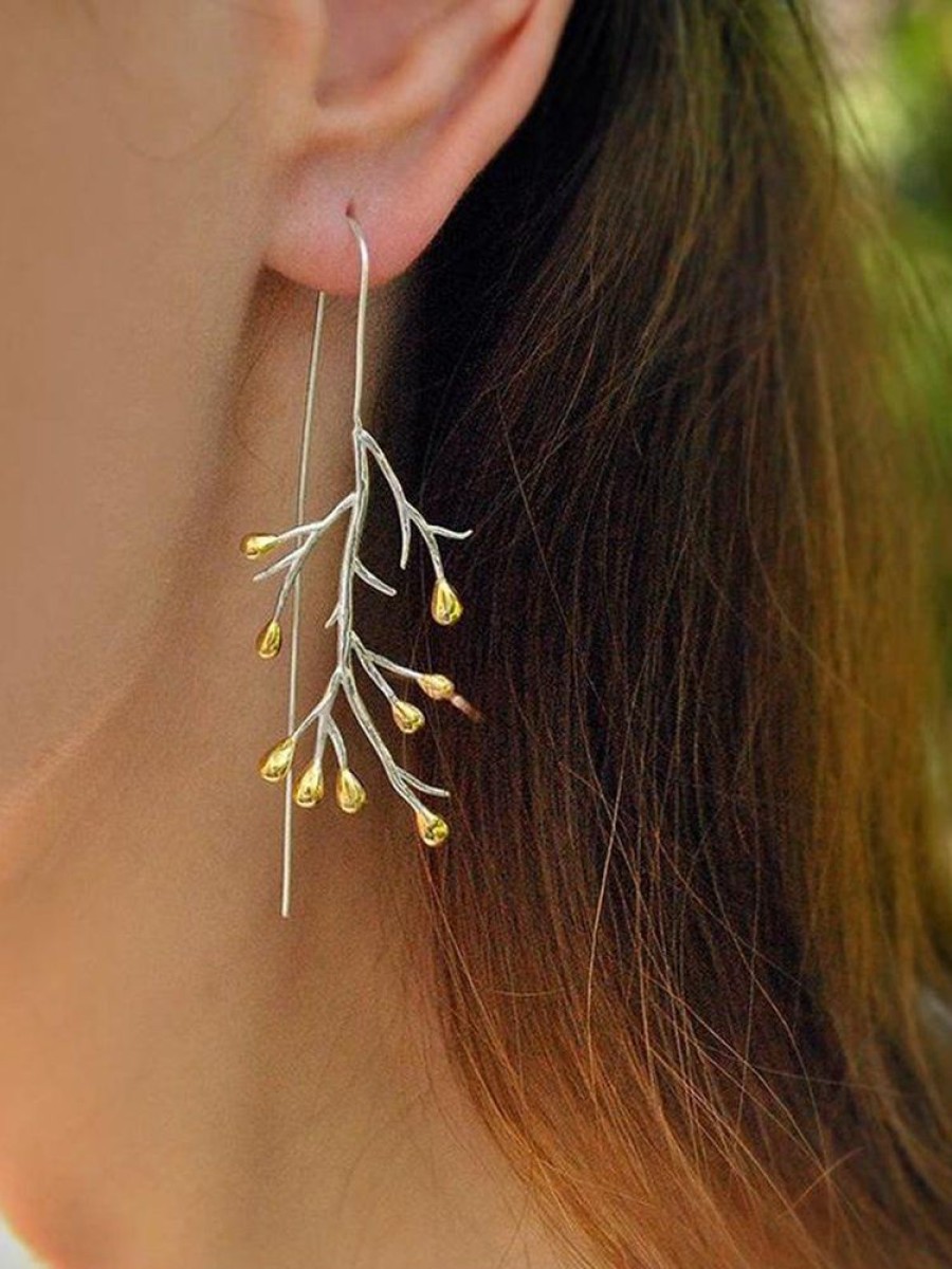 Accessories zolucky | Elegant Branch Party Vacation Daily Plants Dangle Earrings As Picture