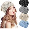 Accessories zolucky | Flower Hollow Out Boho Handmade Knitted Beanie Hat