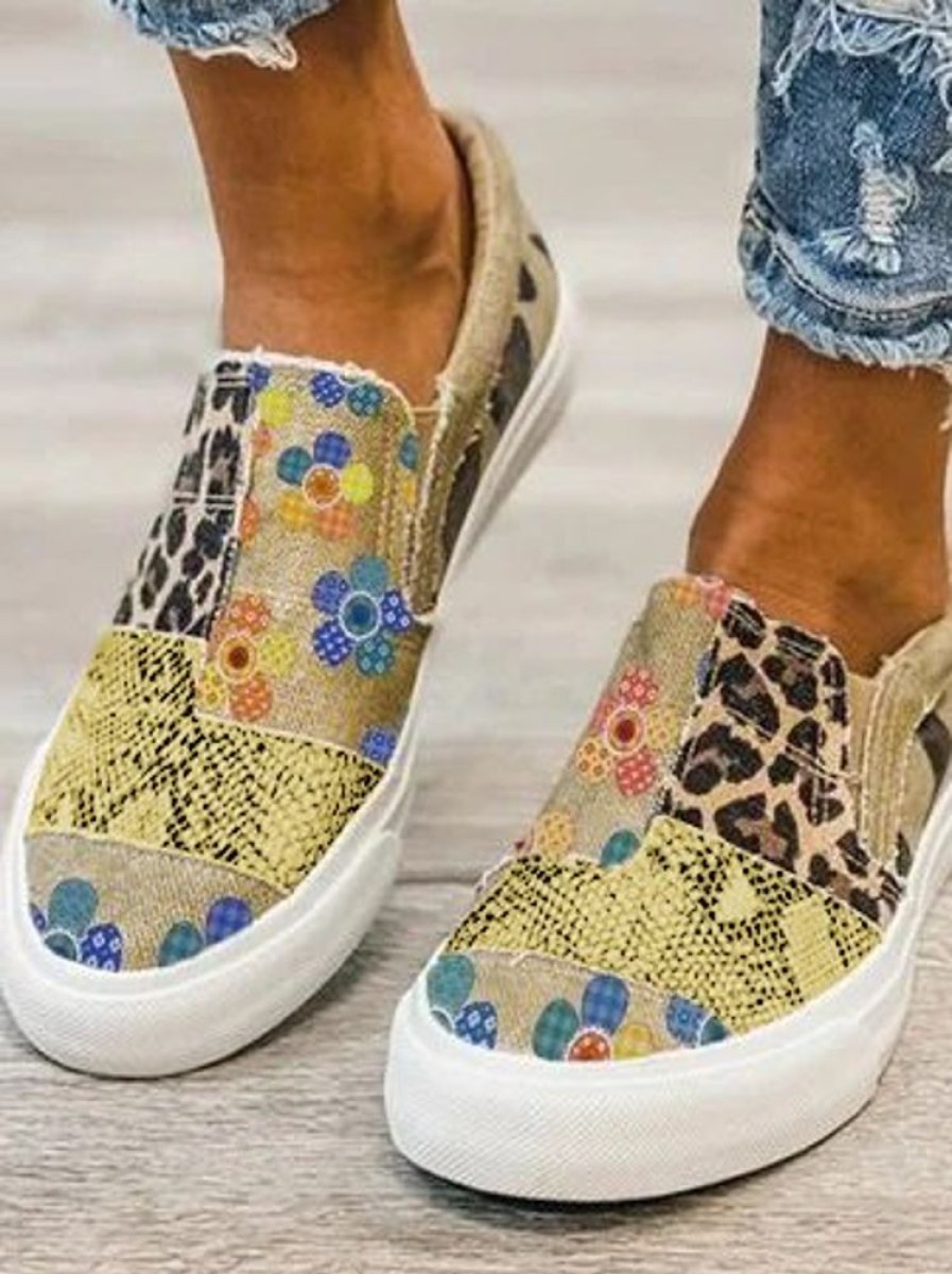 Shoes zolucky | Women Casual Printing Closed Toe Sneakers Shoes Multicolor