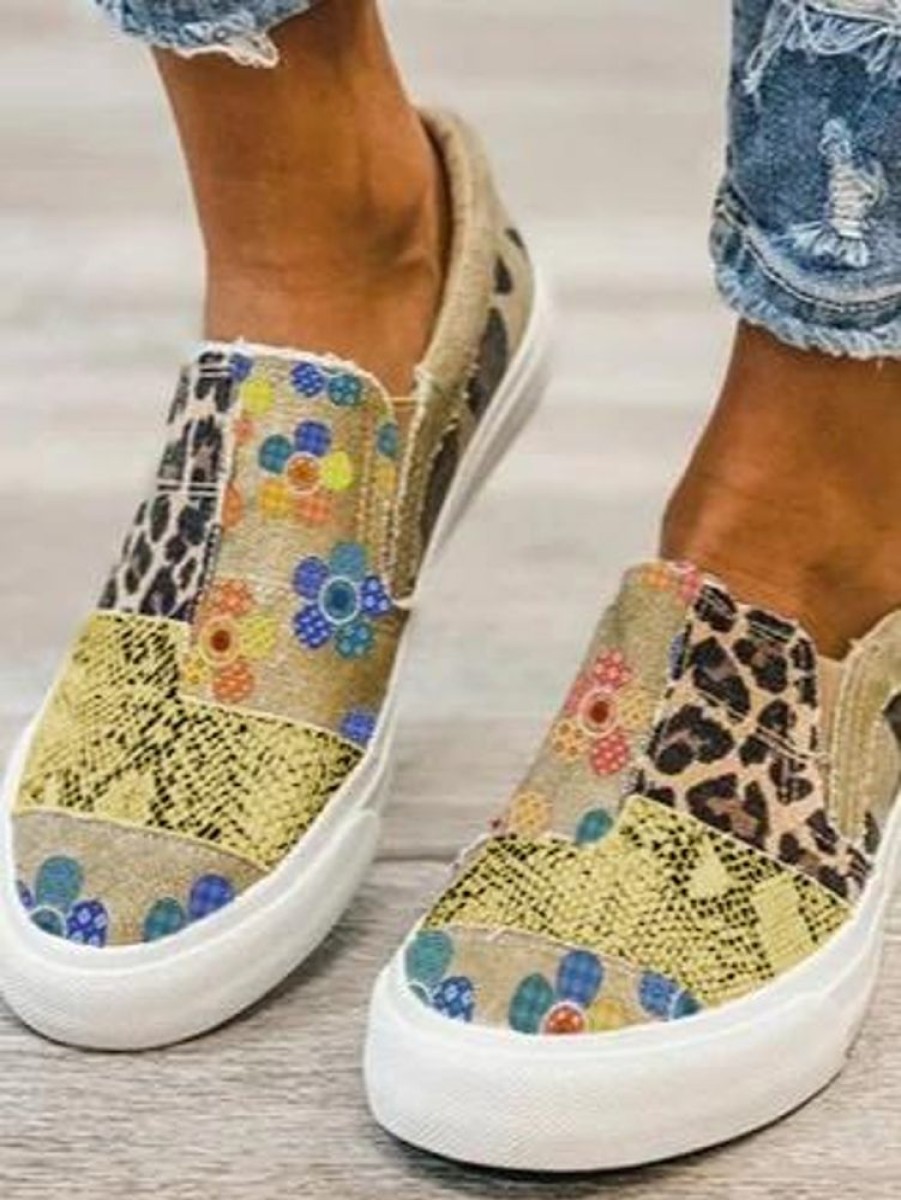 Shoes zolucky | Women Casual Printing Closed Toe Sneakers Shoes Multicolor