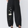 Bottoms zolucky | Women Casual Floral-Print Pockets Pants