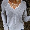 Topshot zolucky | Solid Loose Fit Women Pullover Wool Knit Sweater