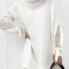 Dresses zolucky | Lace Loose Crew Neck Party Dress White