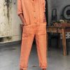 Bottoms zolucky | Zolucky Women Casual Jumpsuits Buttoned Solid Holiday Jumpsuits