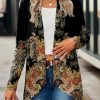 Outerwearshot zolucky | Vintage Ethnic Print Casual Loose H-Line Jersey Long Sleeve Kimono