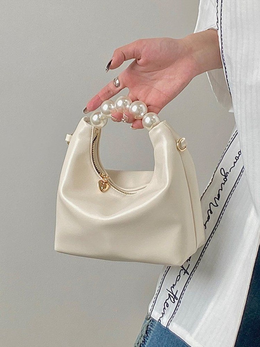 Accessories zolucky | Elegant Imitation Pearl Handbag Thin Chain Strap Crossbody Bag