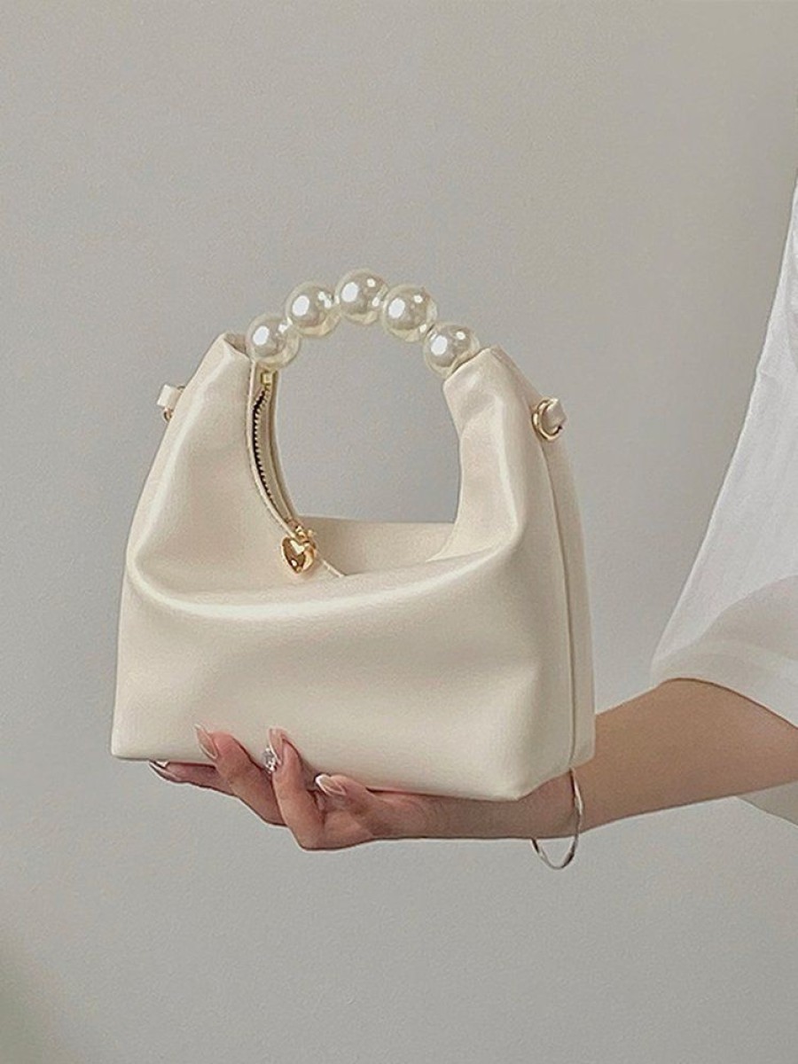 Accessories zolucky | Elegant Imitation Pearl Handbag Thin Chain Strap Crossbody Bag