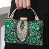 Accessories zolucky | Sparkling Rhinestone Floral Clutch Bag Party Beaded Handbag