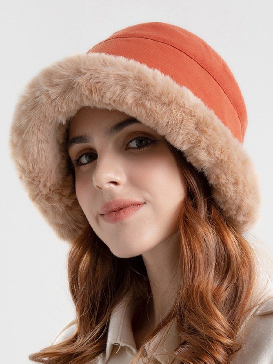 Accessories zolucky | Women Outdoor Thicken Furry Bucket Hat