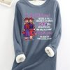 Topshot zolucky | Women'S Funny Old Friend Smile A Lot More Graphic Printing Text Letters Casual Fleece Sweatshirt