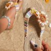 Shoes zolucky | Bohemian Applique Beach Flip-Flops