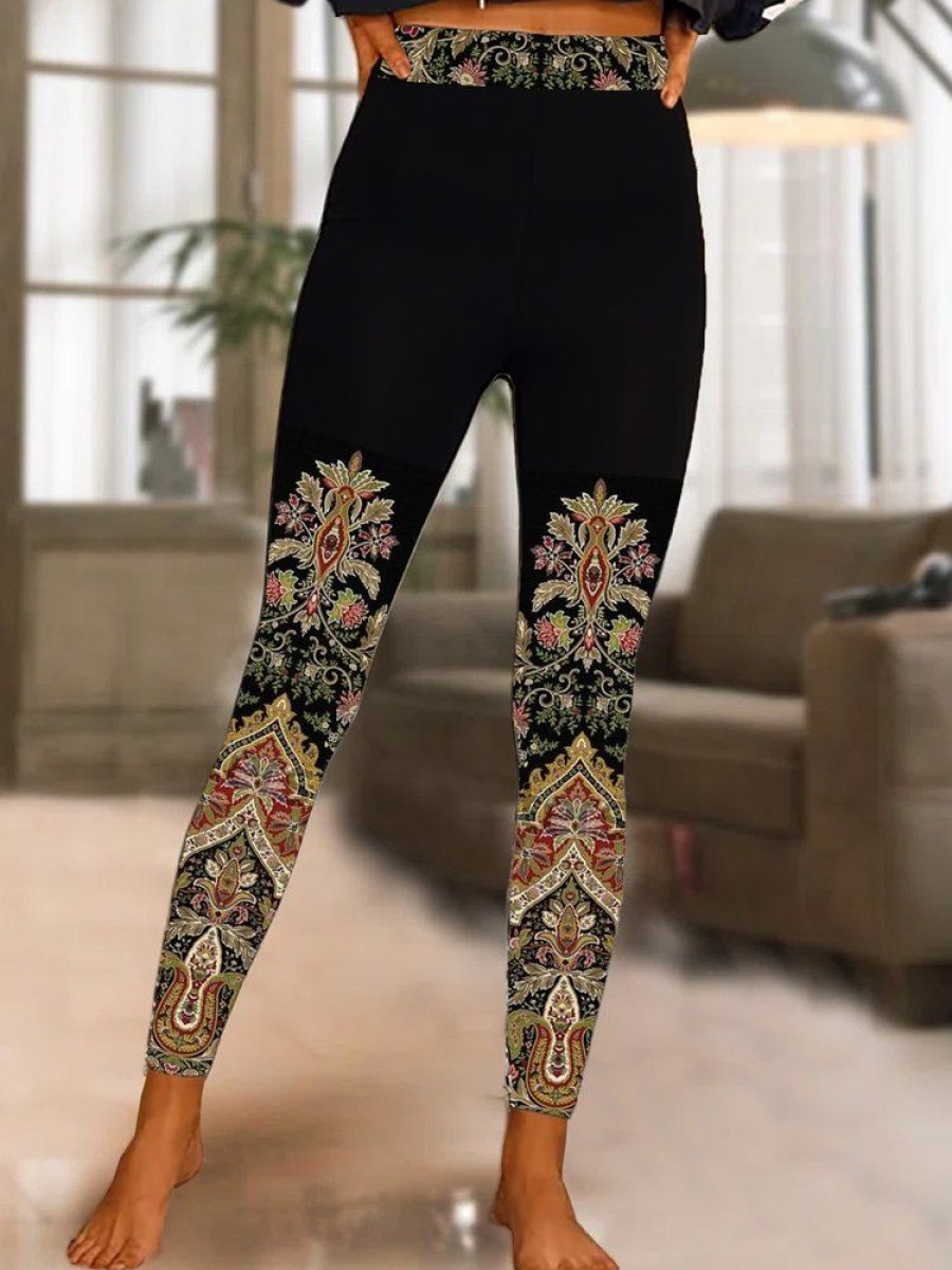 Bottoms zolucky | Nationality/Ethnic Casual Legging Black