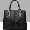 Accessories zolucky | Large Capacity Snakeskin Commuting Tote Bag With Crossbody Strap