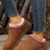 Shoes zolucky | Casual Ethnic Embroidery Warm Plush Lined Mules