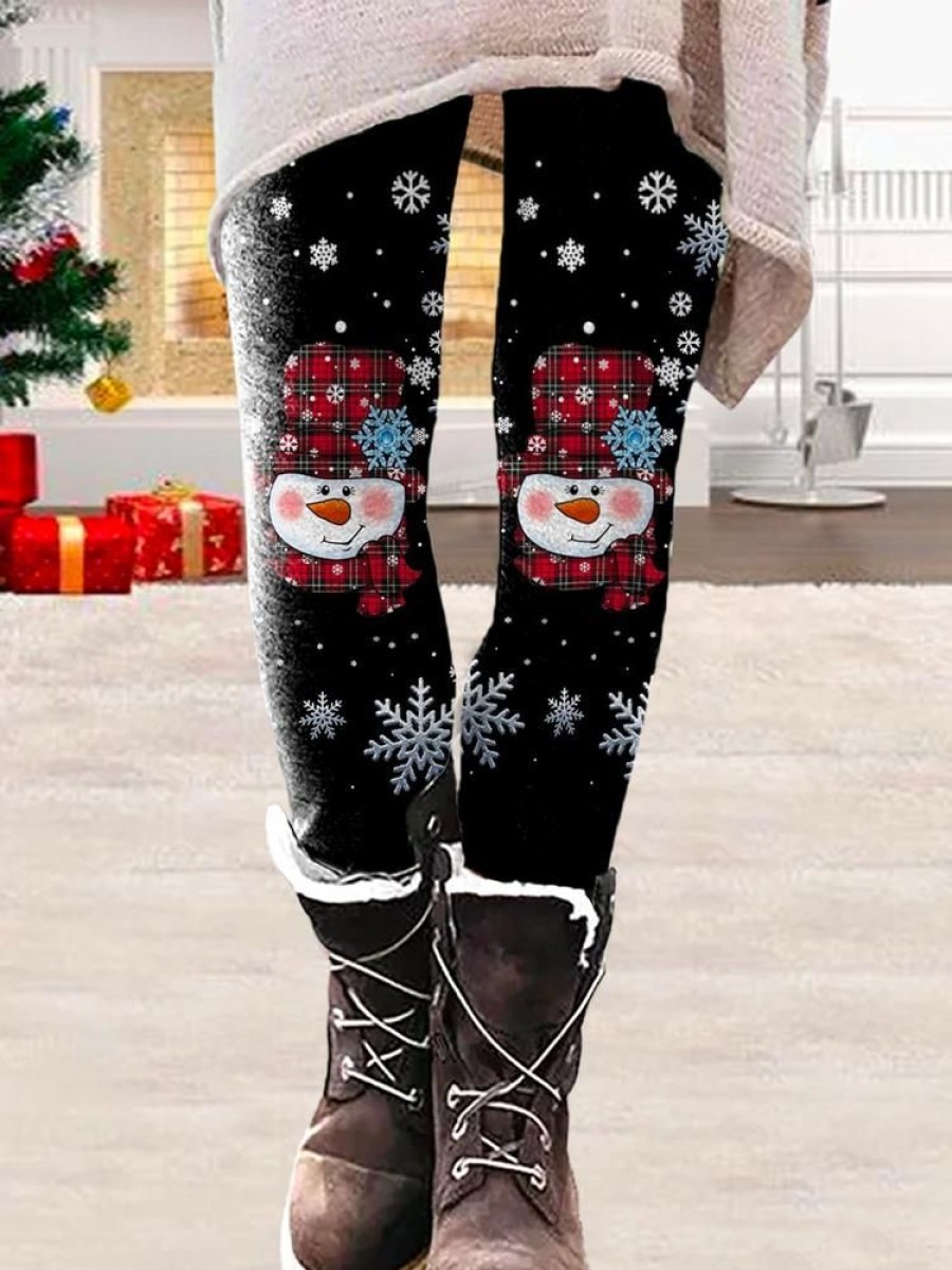 Bottoms zolucky | Casual Christmas Leggings Xmas Leggings