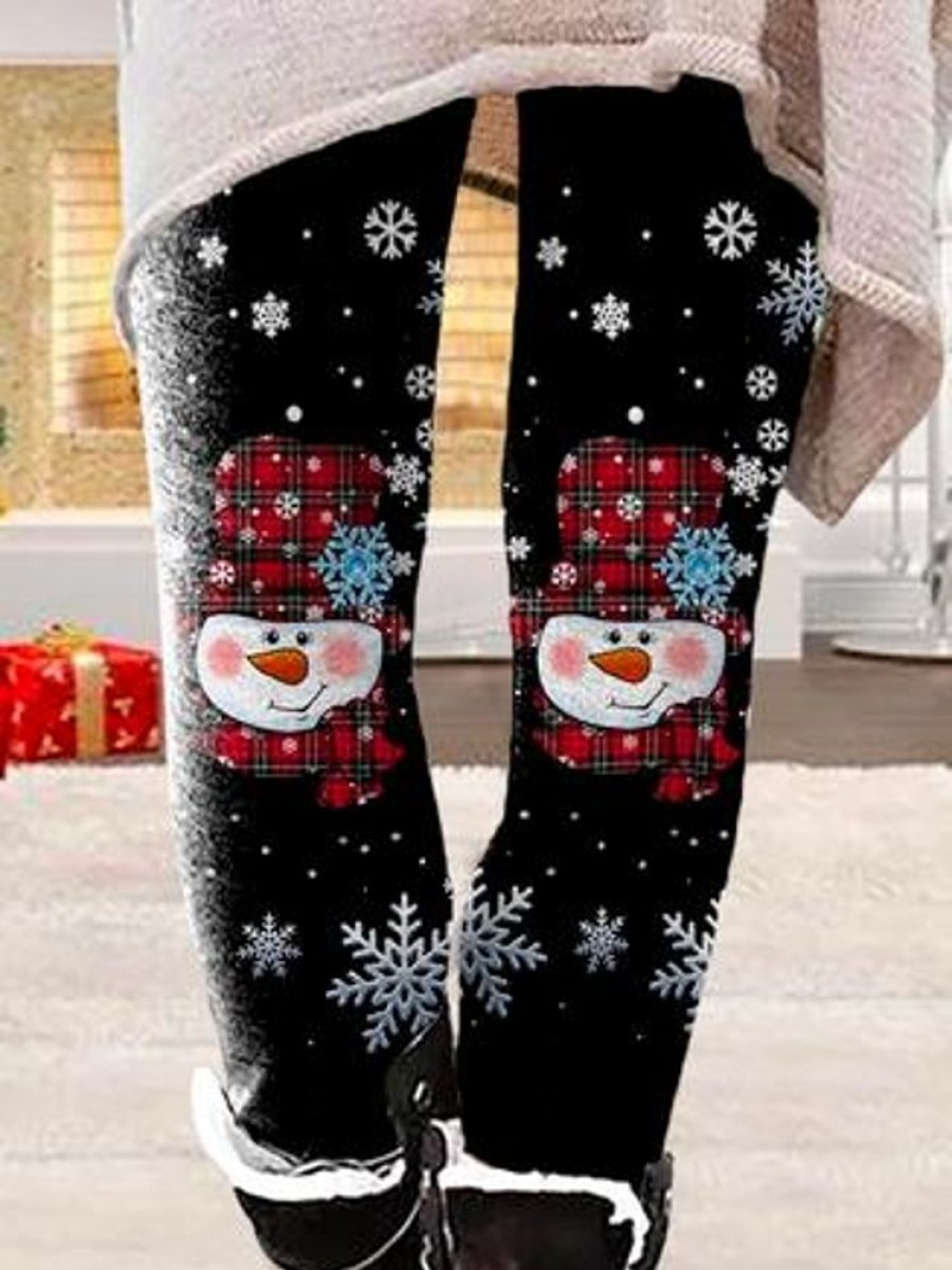 Bottoms zolucky | Casual Christmas Leggings Xmas Leggings