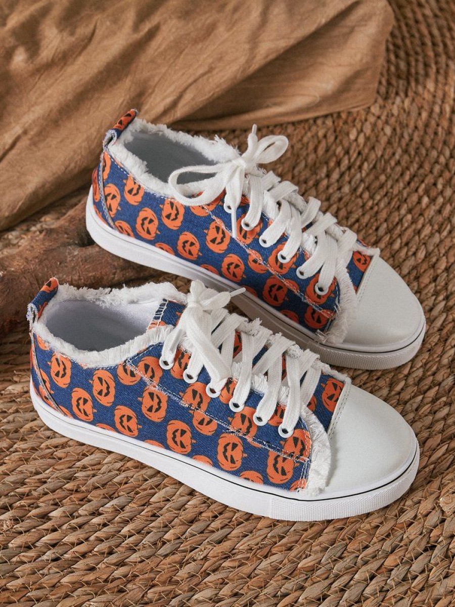 Shoes zolucky | Halloween Pumpkin Pattern Canvas Shoes