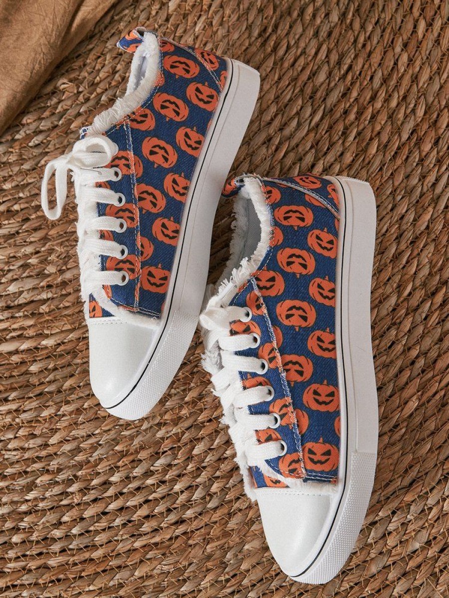 Shoes zolucky | Halloween Pumpkin Pattern Canvas Shoes