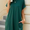 Dresses zolucky | Casual Crew Neck Loose Dress