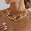 Accessories zolucky | Personalized Geometric Winding Chain Necklaces Golden