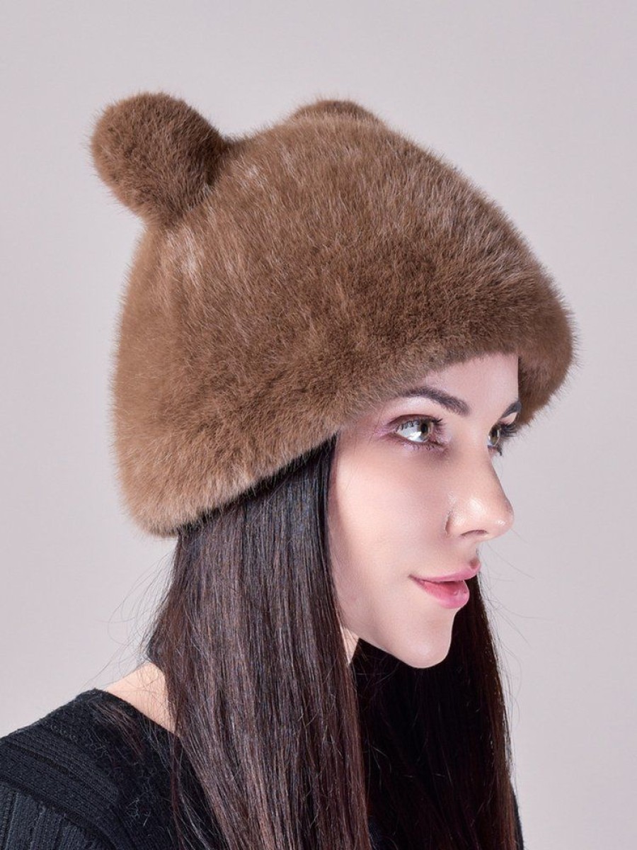 Accessories zolucky | Casual Warm Faux Fur Bear Ears Hat