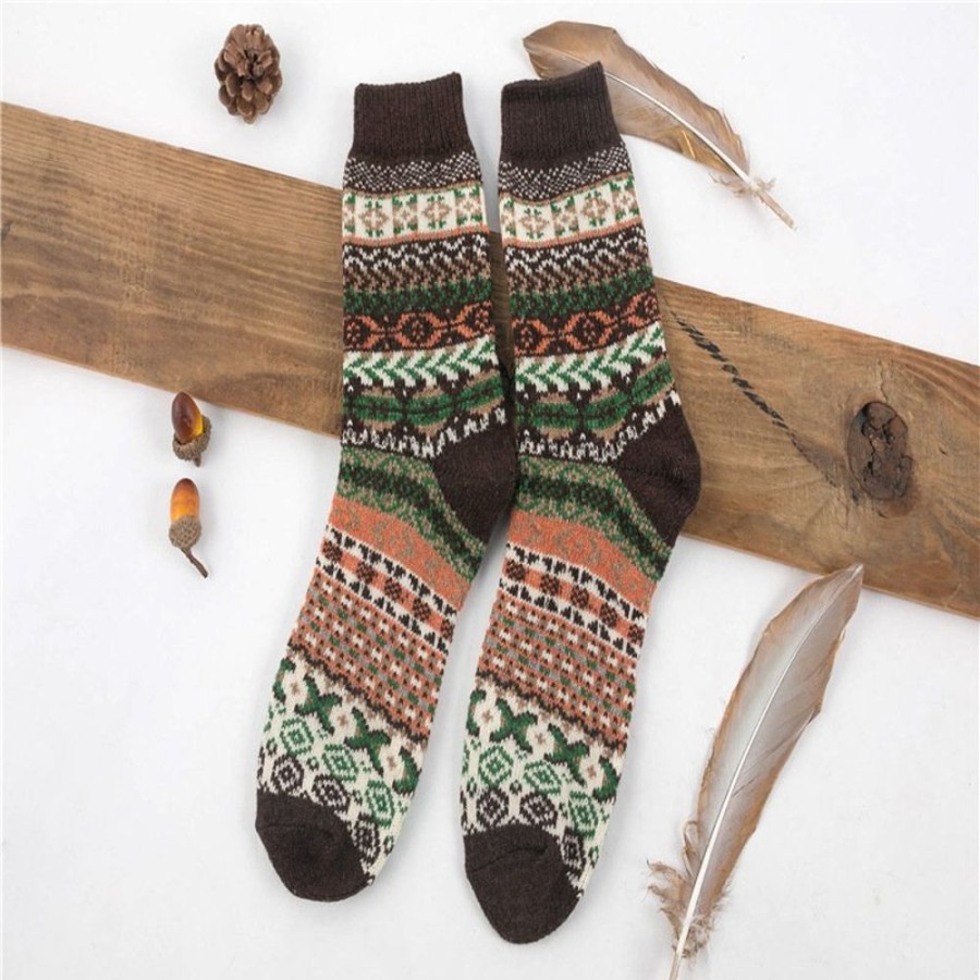 Accessories zolucky | Bohemian Ethnic Wool/Knitting Daily Casual Ankle Socks