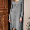 Dresses zolucky | Plain Crew Neck Casual Knitting Dress