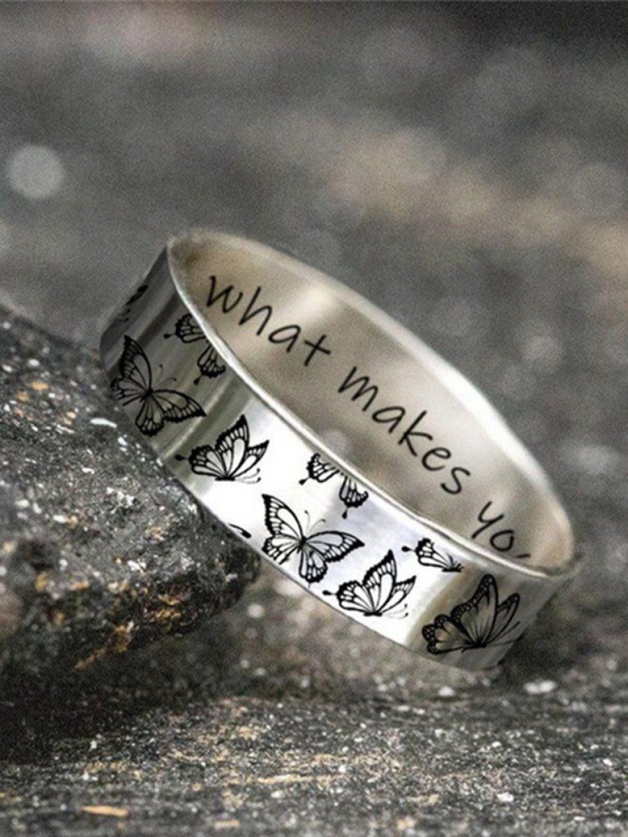 Accessories zolucky | Do What Makes Your Soul Shine Engraved Ring Silver