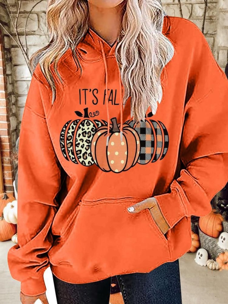 Topshot zolucky | Halloween Casual Hoodie Orange