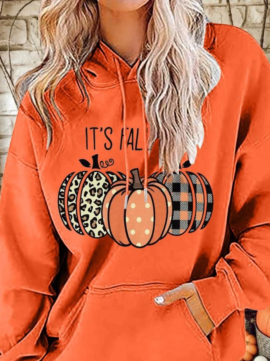 Topshot zolucky | Halloween Casual Hoodie Orange